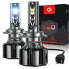 CAR WORK BOX H7 LED, 16000LM 80W Lampadine LED H4 per Fari Auto, 6500K Bianca
