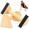 Hmkesoteric 1 Paio di Parallele Calisthenics Attrezzature, Maniglie Flessioni Attrezzi Push Up Bars, Maniglie per Flessioni in Legno, Parallele Basse per Ginnastica Esercizi Allenamento Fitness Calistenia