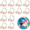 Hugfads Set di 12 Tappi per Naso in Silicone per Nuoto, Impermeabili e Comodi, Ideali per Piscina e Sport Acquatici, Colore Beige