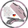 FITCELLENCE® 1,2 kg, 90 cm di diametro, 5 - 6 pezzi, Hula Hoop per adulti, da rimuovere con istruzioni per l'allenamento intenso, principianti e professionisti