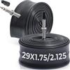 MetersGod 2 pezzi, Premium 29 x 1.75/1.90/1.95/2.0/2.10/2.125 camere d'aria per bici, compatibili con pneumatici da 29 x 1,75 a 2,125, con valvola Presta FV 48 mm, gomma butilica, utilizzati per