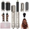 Atopskins 6 in 1 Asciugacapelli Hair Styler 1000W Spazzola Asciugacapelli mit Hairstyler, Air Styler Set con Airflow Arricciacapelli,Spazzola Phon,per Arricciatura,Stiratura,Volumizzante