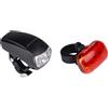 DUNLOP - Set Luci LED per Bicicletta 2 Pezzi - Luce Anteriore Bianca + Posteriore Rossa