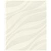 Rasch Carta da parati 608014 - Carta da parati in tessuto non tessuto bianco crema con onde ed effetto cangiante della collezione Sky Lounge