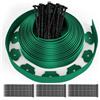 EUBSWA Bordura per Aiuole, Bordo per Giardino 20m x5cm, Bordi Flessibili per Prato, Bordatura da Giardino, Bordura per Orto, Bordo Giardino Plastica con 100 Picchetti di Ancoraggio - Verde
