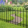 Thealyn Recinzione decorativa da giardino in metallo, 4 pannelli + 1 cancello, lunghezza totale 3,05 m, bordo in metallo pieghevole, recinzione paesaggistica per cani e animali domestici per aiuole