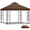 Qweidown Telo di Ricambio per Gazebo 3x3 m - Impermeabile 300D con Doppio Strato, Protezione UV 95% - Copertura Universale per Giardino, Matrimoni, BBQ e Feste all'Aperto