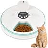 BORDEAG Mangiatoia automatica per gatti, per gatti con timer, per 6 pasti, alimentatore a batteria, per cibo umido e umido