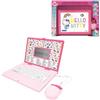 Lexibook, Hello Kitty, laptop bilingue inglese/tedesco, 164 attività: lingua, scrittura, matematica, logica, musica e giochi, per ragazzi e ragazze, JC598HKi3