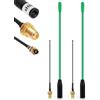 Meshnology 2 pezzi Meshtastic LoRa Antenna 868 MHz10 dBi Guadagno - Omni SMA maschio 17 cm a lungo raggio Soft Whip Antenna (verde)