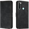 Bravoday Cover per Xiaomi Redmi Note 8T, Flip Custodia in Pelle PU Portafoglio Custodia per Xiaomi Redmi Note 8T, con Slot per Schede, Nero