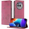 XINYEXIN Custodia per Nothing Phone 3a Pro, Cover a Libro in Pelle PU con Blocco RFID, Slot per Carte, Supporto, Protezione Completa Antiurto - Rosso