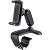 ComPDCVD Supporto per Telefono Auto per Cruscotto Specchietto Retrovisore Multifunzione per Cruscotto con Morsetto a Molla Regolabile a 360 ° Adatto Porta Cellulare Auto per Adatto a Tutti Smartphone