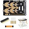 Waveshare PCIe to 2-CH M.2 HAT+ Adapter Type B Compatible with Raspberry Pi 5, Support 2280/2260 / 2242/2230 Size NVMe Protocol M.2 SS Solid State Drive High-Speed Reading/Writing NVMe HAT