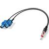 Bingfu Adattatore Antenna Autoradio Connettore Radio Auto Universali 30 cm Cavo Prolunga da Double Fakra Z a Spina DIN, Cavo Coassiale FM/AM per Autoradio Aftermarket