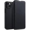 StilGut cover a libro compatibile con iPhone 14 Plus (6.7) custodia in pelle ultrasottile, apribile di 360 gradi, cover in pelle - Nero nappa