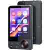 Oilsky 128GB Lettore MP3 con Bluetooth 5.3, Oilsky Lettore Musicale Portatile Touchscreen 2,4 con Altoparlante, MP3 con Radio FM, Registrazione Vocale, Auricolare (Grigio)