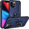Fetrim Custodia per iPhone 13 PRO Max, Cover PC TPU Cassa Shell Supporto di Anello Rotante Case per Apple iPhone 13 PRO Max Blu Navy