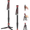 IFOOTAGE Monopiede in lega di Alluminio, Monopiede con Base Treppiede, Monopiede da viaggio, Carico massimo 8 kg,/17.64lb,Cobra A180T,71inch/180cm