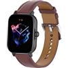 MIJOBS Cinturino Compatibile con Amazfit Cheetah (Square), Cheetah 2 Pro, Active 2 | Cinturino per Orologio in Pelle, 20 mm di Larghezza, per Amazfit Active 3 Premium / Active / GTS 4 / GTS 4 Mini
