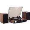 Arrari PR-102 Reproductore di Vinile Tutto-in-Uno con Casse da Libreria, Giradischi Wireless a 2 Velocità, Braccio in Fibra di Carbonio, Cartuccia AT-3600L MM, Radio DAB+/FM