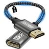Zestiq Cavo di prolunga HDMI, cavo di prolunga HDMI 8K da maschio a femmina 48 Gbps ultraveloce UHD HDR ARC 3D compatibile con TV Stick, Roku, Blu-Ray, Xbox, PS5, HDTV, laptop - 0,5 m