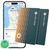 NOVOO Air Tag Card Wallet Tracker, Smart Card da 1,6 mm Sottile, Compatibile con Apple Dov'è (iOS Solo), Bluetooth GPS, Localizzatore per Portafogli/Valigie/Passaporti, 2 Confezioni