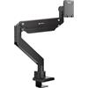 ONKRON Braccio Monitor 17-57 Pollici fino a 27 kg, VESA 75x75-200x200 mm, Supporto Monitor Scrivania Regolabile e Girevole per Schermi Ultrawide e Gaming, Porta Monitor da Tavolo, Nero G130-B