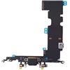 TY BETTERY® Connettore di Ricarica Compatibile con iPhone 8 Plus - Dock Charging Flex con Parti elettriche (Nero)