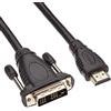 PremiumCord High Speed Cavo HDMI A a DVI-D M/M, 4,95 Gbit/s, Compatibile Video Full HD 1080p, Deep Color, HDCP, HDR, Connettori Placcati Oro, Nero, 1 m