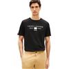 Tommy Hilfiger Uomo T-Shirt Maniche Corte Brand Love Mono Stack in Cotone, Nero (Black), XXL