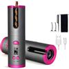 EMEBAY Ferro Arricciacapelli Automatico Senza Fili con Batteria 4000mAh | Bigodino Anti-Ustioni con Timer, 6 temperatura Regolabili per Capelli Lunghi e Corti, Display LCD, Cavo Girevole Portatile