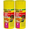 JBL PRONOVO RED GRANO, mangime base per pesci rossi da 8-20 cm, pellet per pesci, dosatore a clic, taglia M, 250 ml (Confezione da 2)
