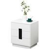 Relaxdays Comò Relaxdays, HxLxP: 56 x 50 x 40 cm, 3 cassetti, Camera, Ingresso, Abbigliamento, Libri, Comodino, Bianco/Nero