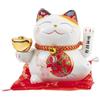 lachineuse - Gatto Maneki Neko - Statuetta giapponese del gatto fortunato - Braccio mobile - Oggetto decorativo kawaii - Porcellana del gatto fortunato - Fortuna, felicità, fortuna