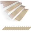 Relaxdays Set 16 Tappetini Antiscivolo per Scale, autoadesivi, 65 x 20 cm, Beige