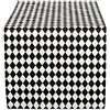 DII Halloween Tabletop tavola Crema con Stampa, Cotone, Arlecchino Nero, Table Runner 14x108