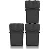 Keden Set di 3 bidoni raccolta KEDEN SORTIBOX 100% plastica, nero, 75L