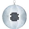 Relaxdays Palla da Discoteca, da Appendere, a Soffitto, Maxi Stratosfera, Specchiata, Compleanni, Ø 20cm, Argento