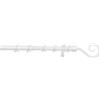 Gardinia 5858 Set Hook per aste per Tende, Materiale di Fissaggio Incluso nel Set, Lunghezza 130-240 cm, Metallo, Bianco