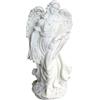 Relaxdays Angelo Custode XXL, poliresina, Resistente a intemperie, Gelo e UV, HxLxP 46,5x23x14 cm, Decorazione per Tomba