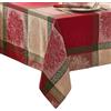 Elrene Home Fashions Prestige Poinsettia Tovaglia rettangolare in tessuto jacquard di cotone, 132 x 178 cm