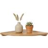 Relaxdays scaffale angolare, HxLxP: 3 x 18 x 18 cm, Portata, Marrone Chiaro | 5 kg legno noce, soggiorno, decor