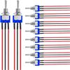 GUUZI 10pcs 6A/125V 3A/250V ACCESO/SPENTO/ACCESO Interruttore a Levetta in Precablato Miniatura 3 Terminali 3 Posizioni Interruttore a Levetta SPDT MTS-103