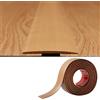 Zayejod Profilato di transizione per pavimento in PVC - 2 mm di spessore × 5 cm di larghezza, strisce autoadesive per pavimenti in laminato, striscia divisoria per porta, striscia piatta per l'unione del