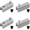 UFURMATE Cerniera per Porta in Vetro, 4 Pezzi Cerniere Pivot per Porta in Vetro Senza Telaio Regolabili Cerniera Pivot per Mobile Clip Kit di Ricambio, Adatte per Vetro Oscillante 3-6mm (Colore