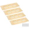 QUARKZMAN Griglia Aerazione, 4Pz 150 x 60mm - Griglia D'aria Alluminio Rete Lega Alluminio, Griglia di Ventilazione Rettangolare per Armadio Scarpe (Oro)