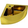 vidaXL Lavabo con Lavandino Troppo Pieno Lavabo Da Posare Montare Bagno Interno Bagno Bagno Cabina WC Casa Ceramica Dorato