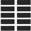 QUARKZMAN 10pz Porta Punte Avvitatore Organizer 48x9.5x16mm Custodia in Plastica per Trapano Esagonale a 6 Fori per Qualsiasi Punta per Cacciavite in Metallo da 1/4 in Metallo