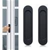 Piacolnic 2 Pezzi Maniglia Per Porta Scorrevole Autoadesiva, Maniglia Autoadesiva Per Porta Scorrevole Senza Foratura Maniglie Per Mobili in Alluminio Maniglie Cucina Bagno Porta Maniglie